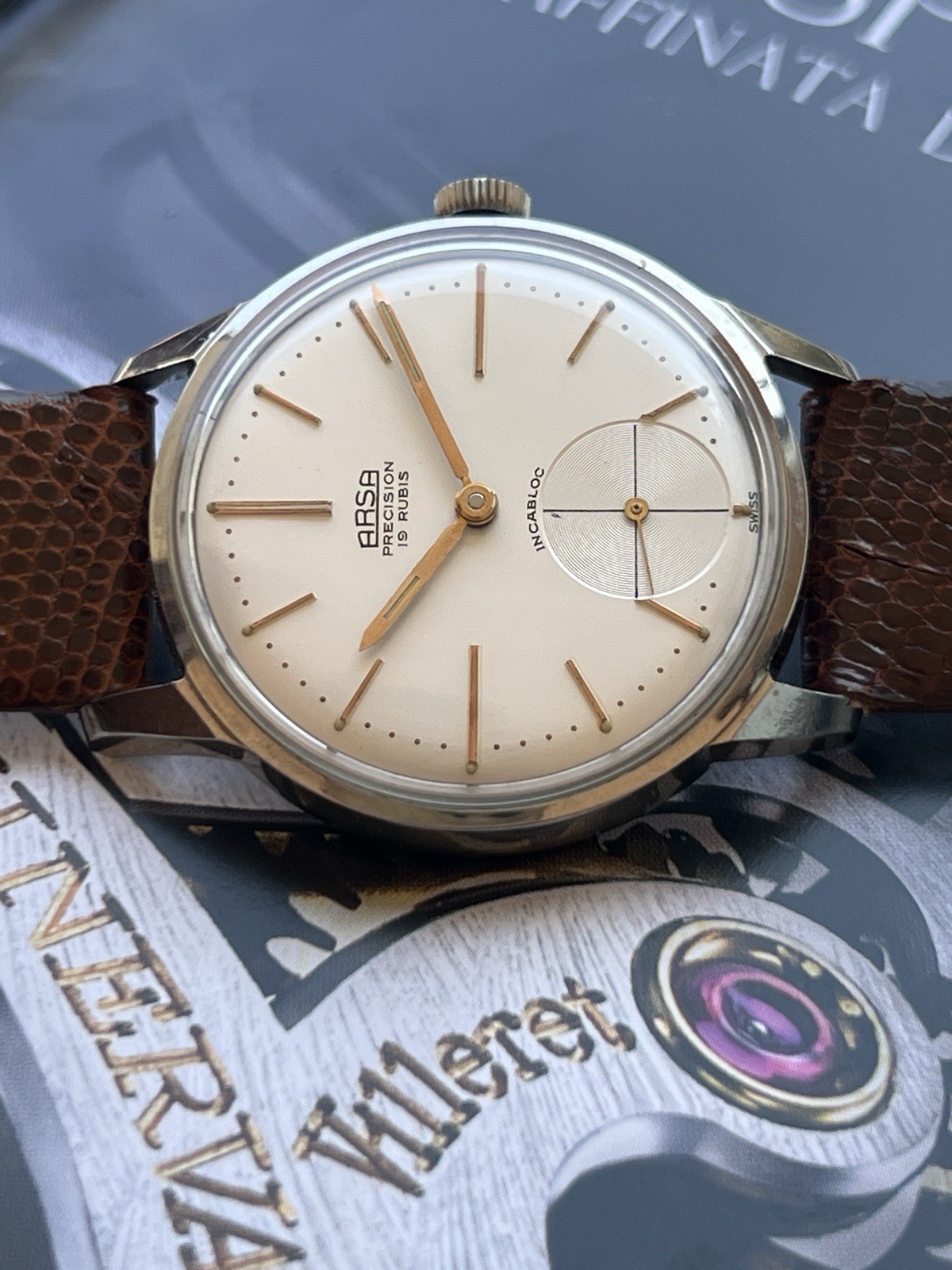 ARSA Precision Vintage Men’s Watch 19 Jewels Manual Wind NOS New Old Stock Swiss