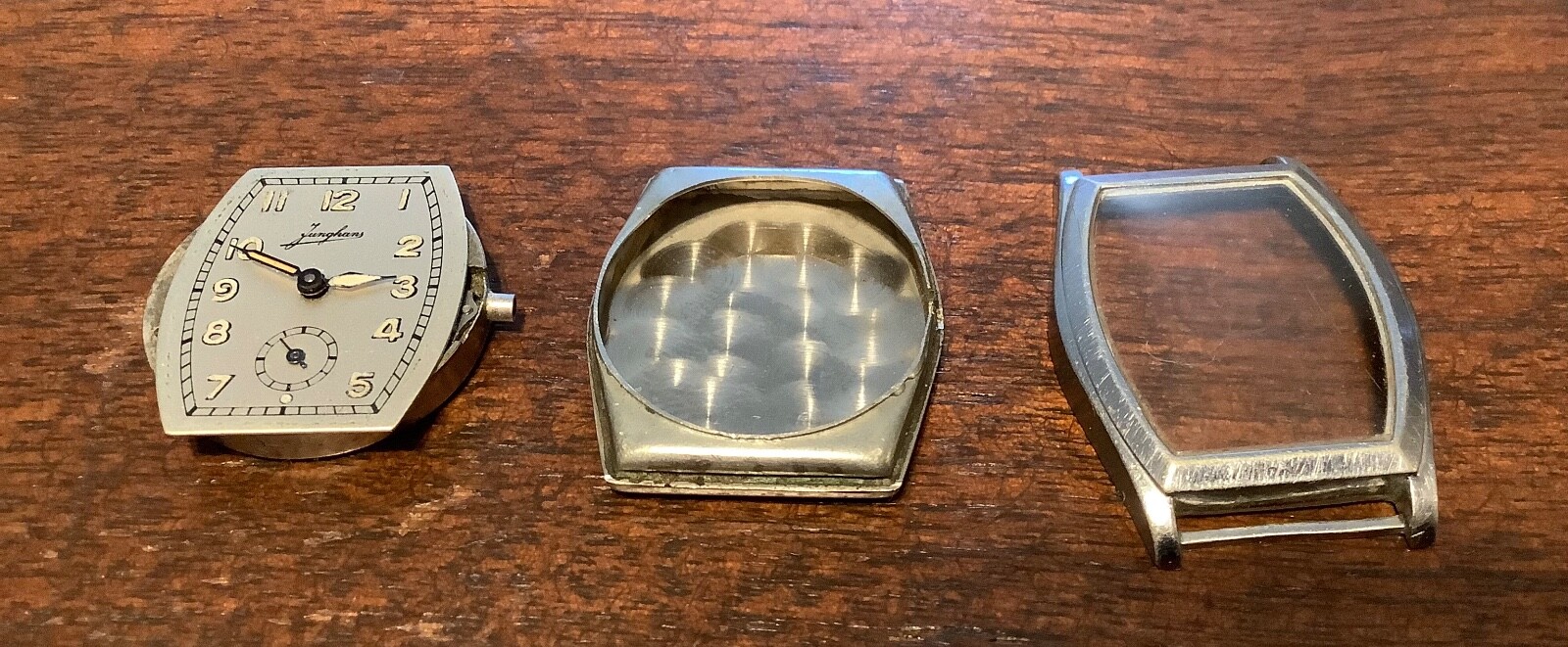 Junghans Men’s Watch / Cushion Case marked Junghans Boden / Signed J80 Movt.