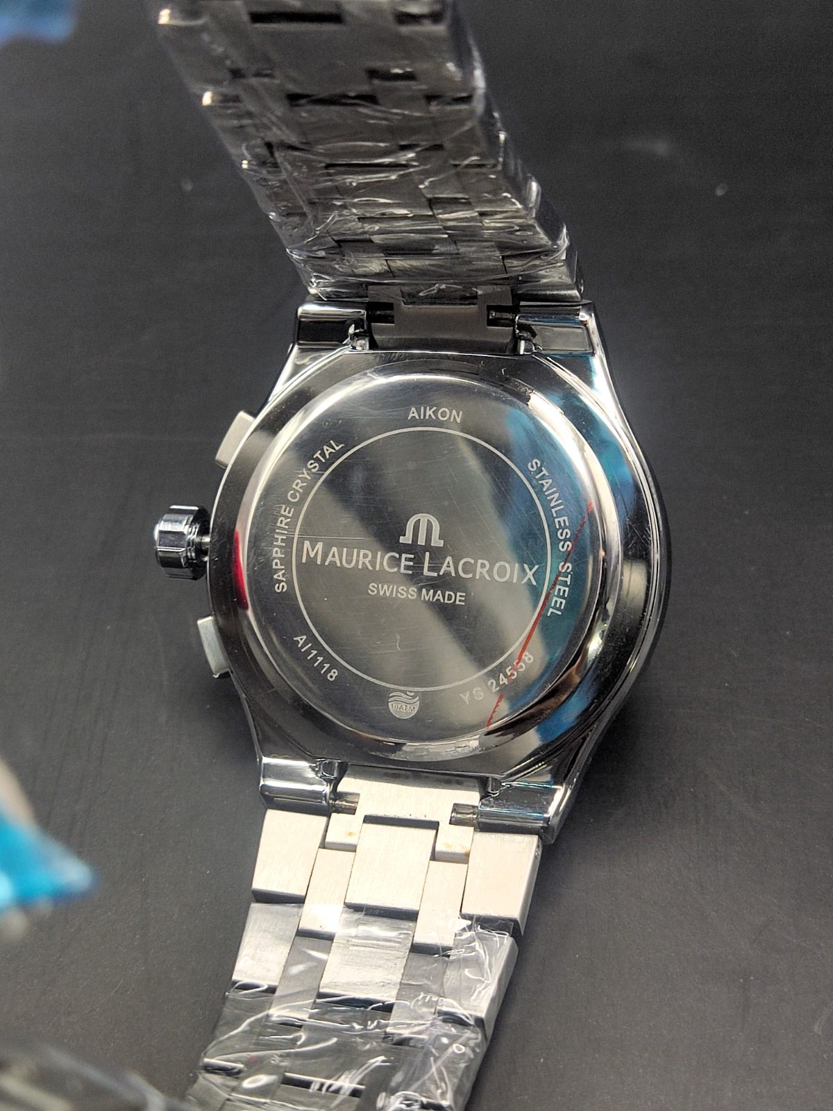 #Refurbished Maurice Lacroix Chronograph Silver Dial Analog Men’s Wrist Watch
