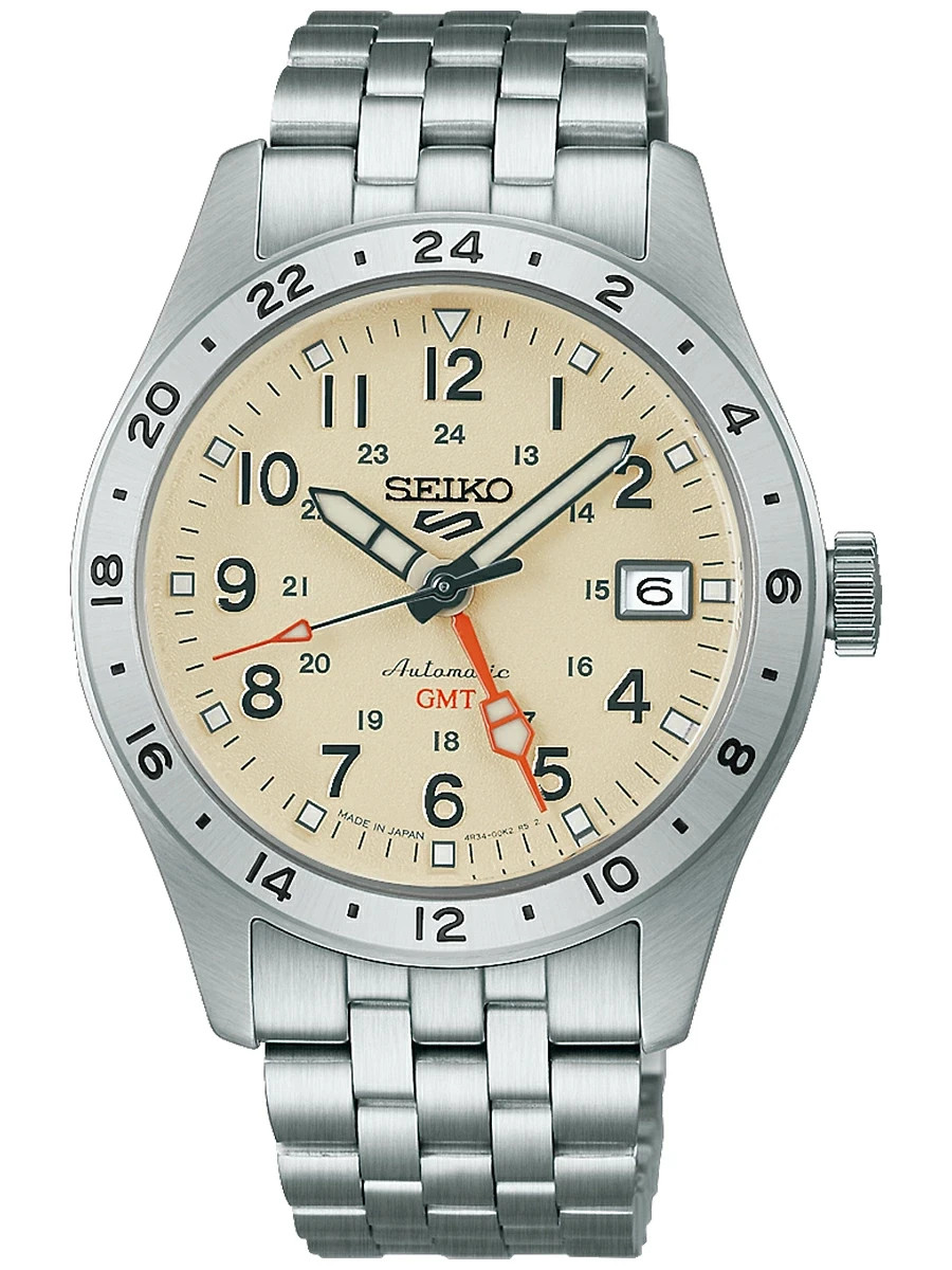 Seiko 5 Sports Field GMT Sand Beige HDB002J Men’s Watch Mechanical 39mm Date