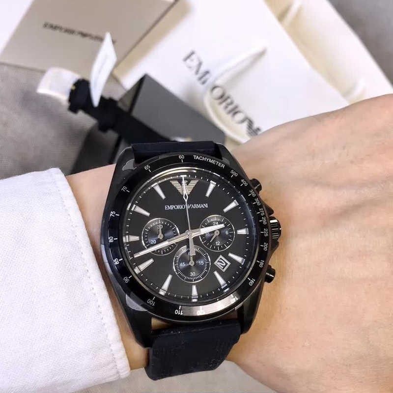 NEW EMPORIO ARMANI AR2473 RENATO NAVY BLUE MEN’s WATCH – 2 YEARS WARRANTY