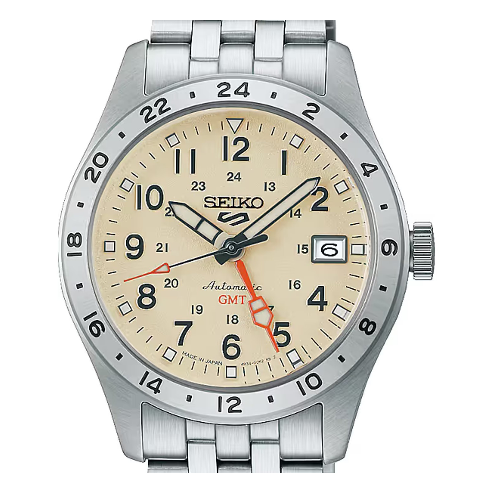 Seiko 5 Sports Field GMT HDB002J Sand Beige Automatic Mens Watch Japan Authentic
