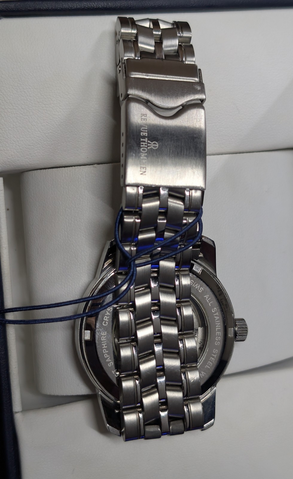 Revue Thommen Airspeed XLarge 39mm Auto SS Silver Bracelet White Dial Date Box