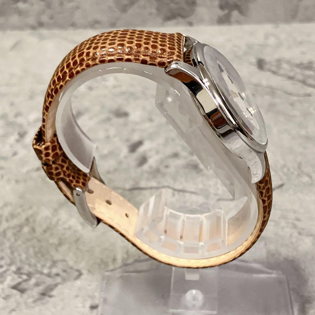 KUOE Kyoto Old Smith 90-001 Quartz Watch Ivory Dial Brown Leather Running Japan