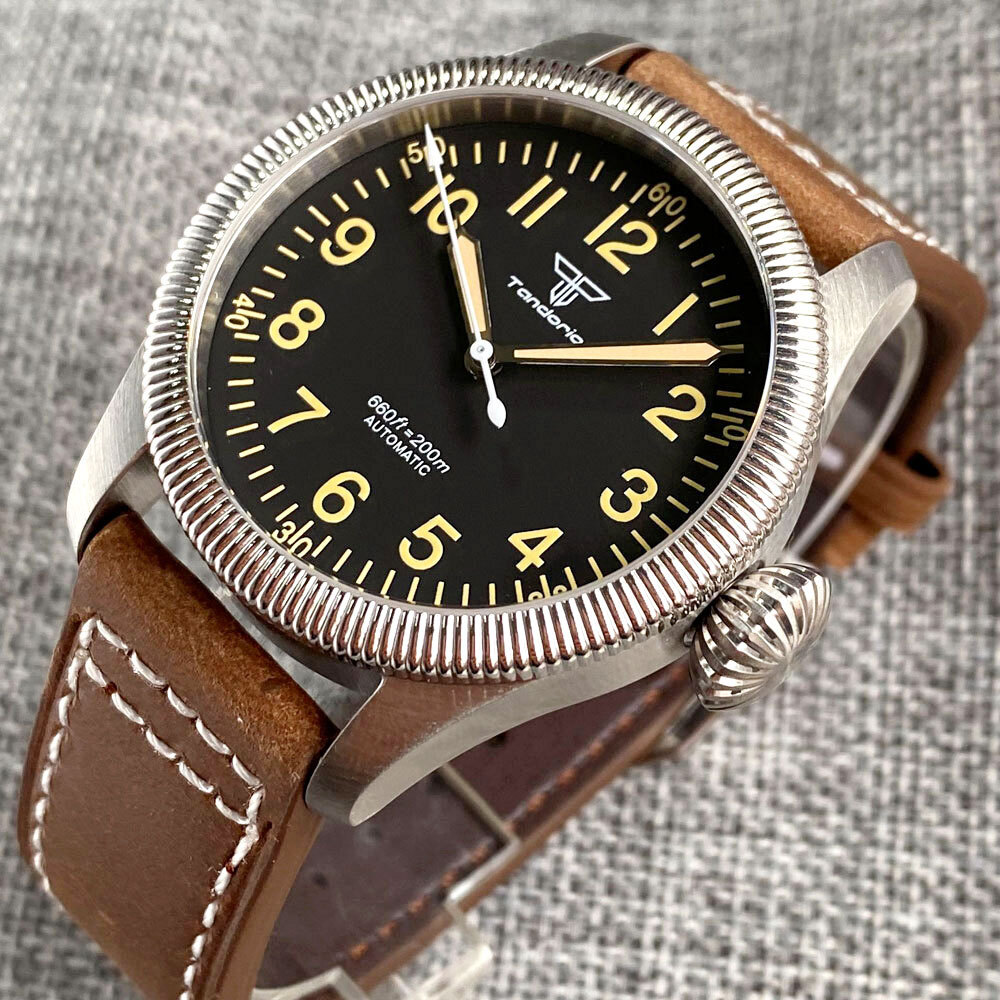 20ATM Diver 39mm Japan NH35A PT5000 Automatic Movement Men Watch Big Crown Lume