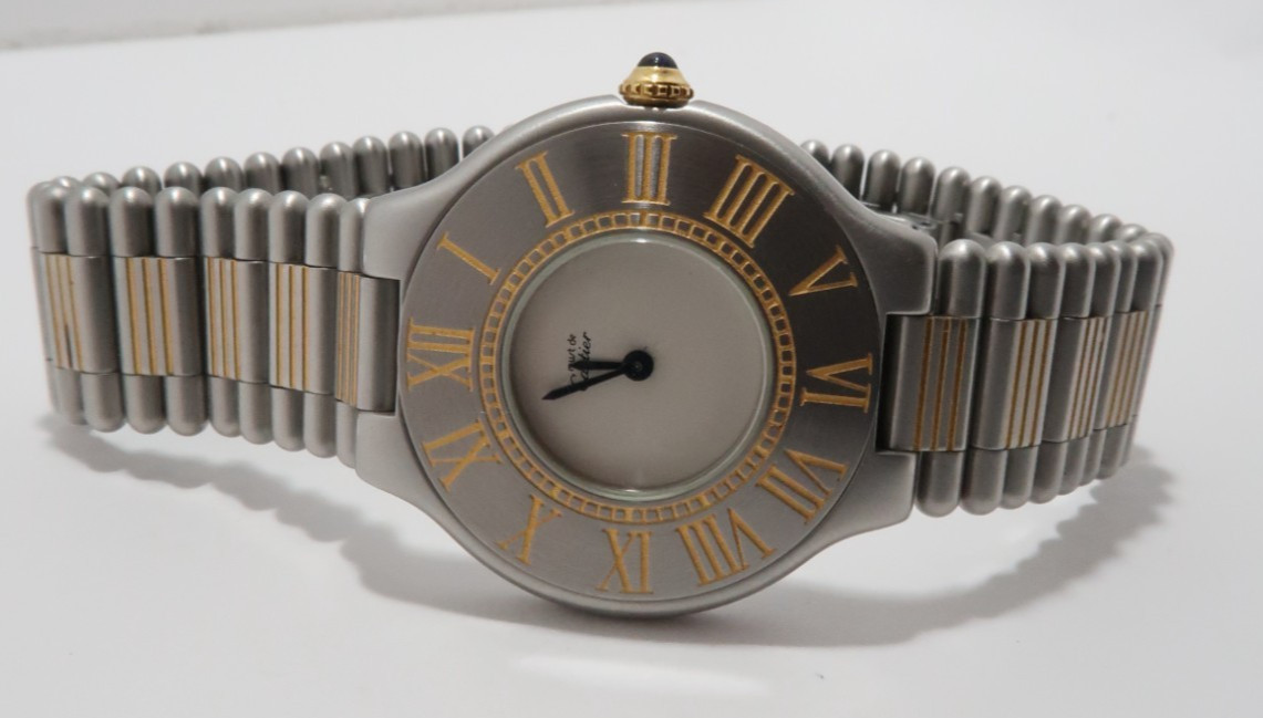 Cartier Must De Cartier 21 jewel Roman Dial Watch 31 mm