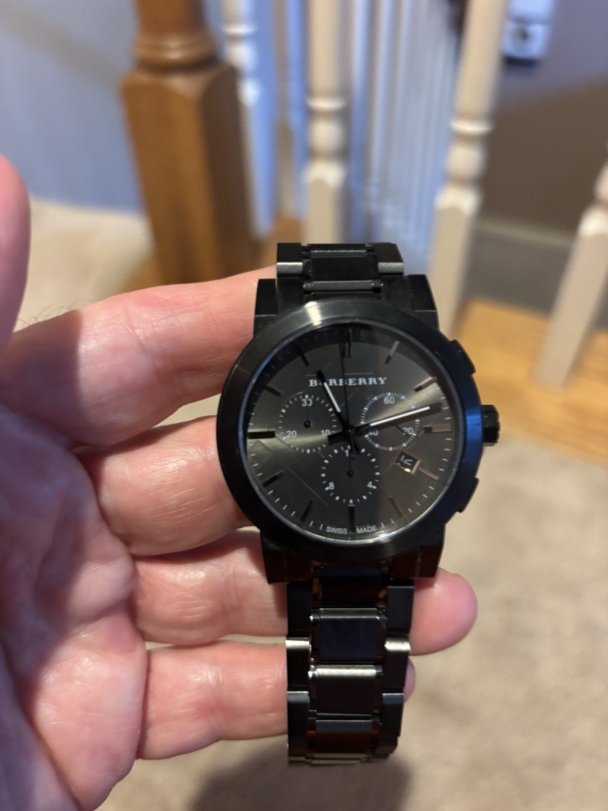 BURBERRY 42mm Dark Gray Men’s Watch The City BU9354