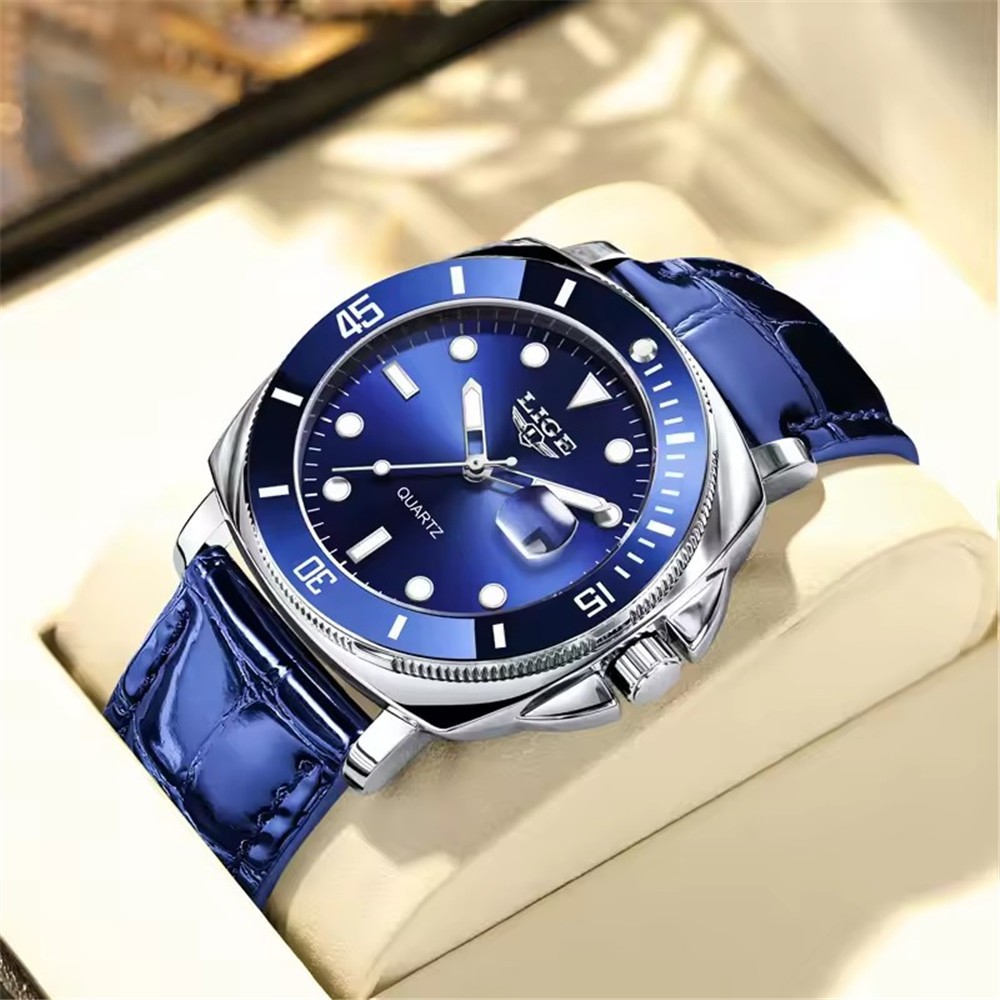 LIGE Men Watch Brand Luminous Wristwatch Business Male Calendar Steel Watches