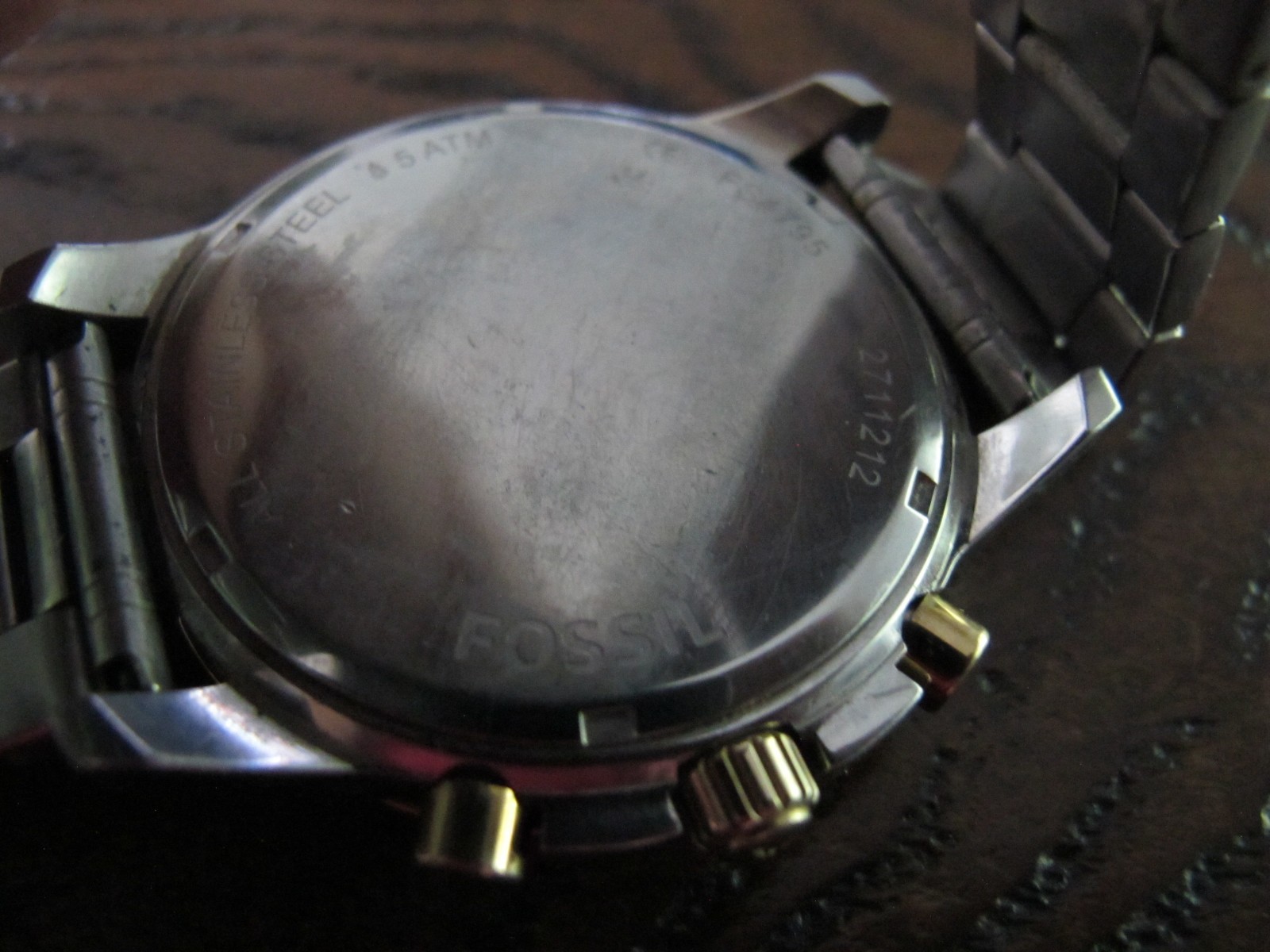 Fossil Dean Chronograph Dial Two Tone Steel FS4795IE Quartz 45mm Silver