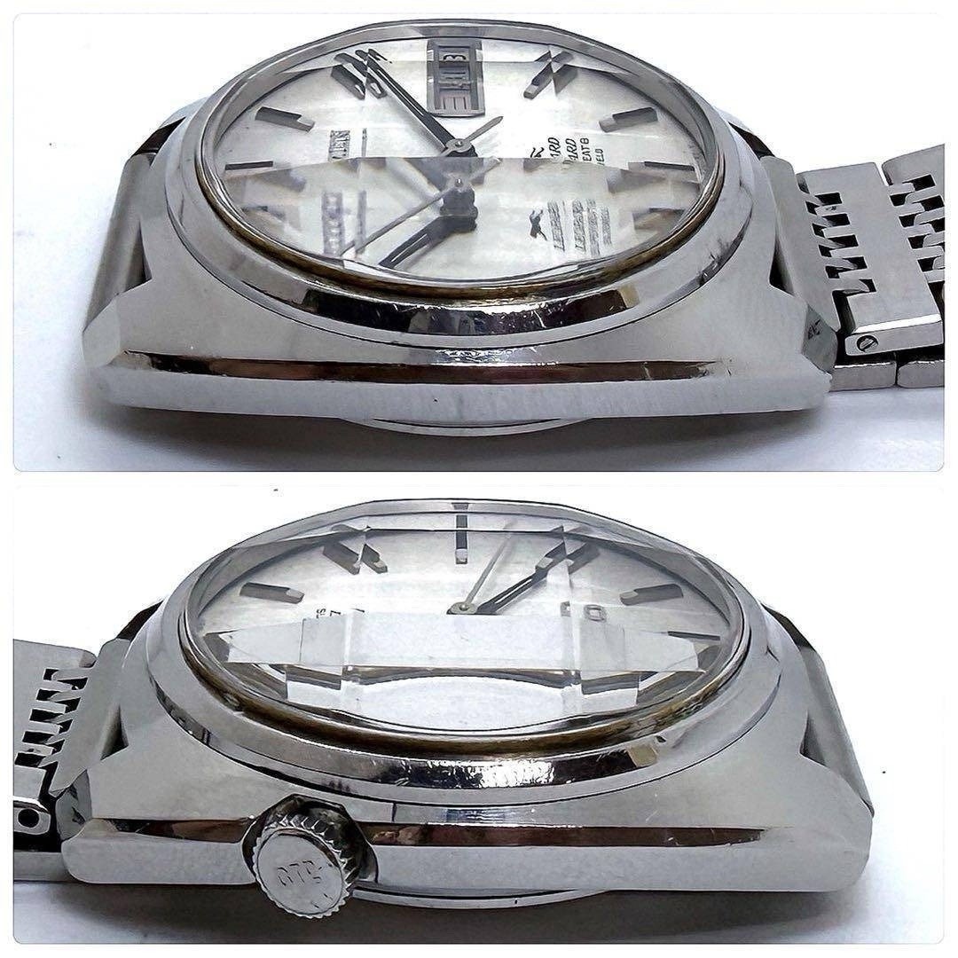 Rare CITIZEN Leopard Super Beat 8 24J Auto Day Date Silver Dial Vintage Japan