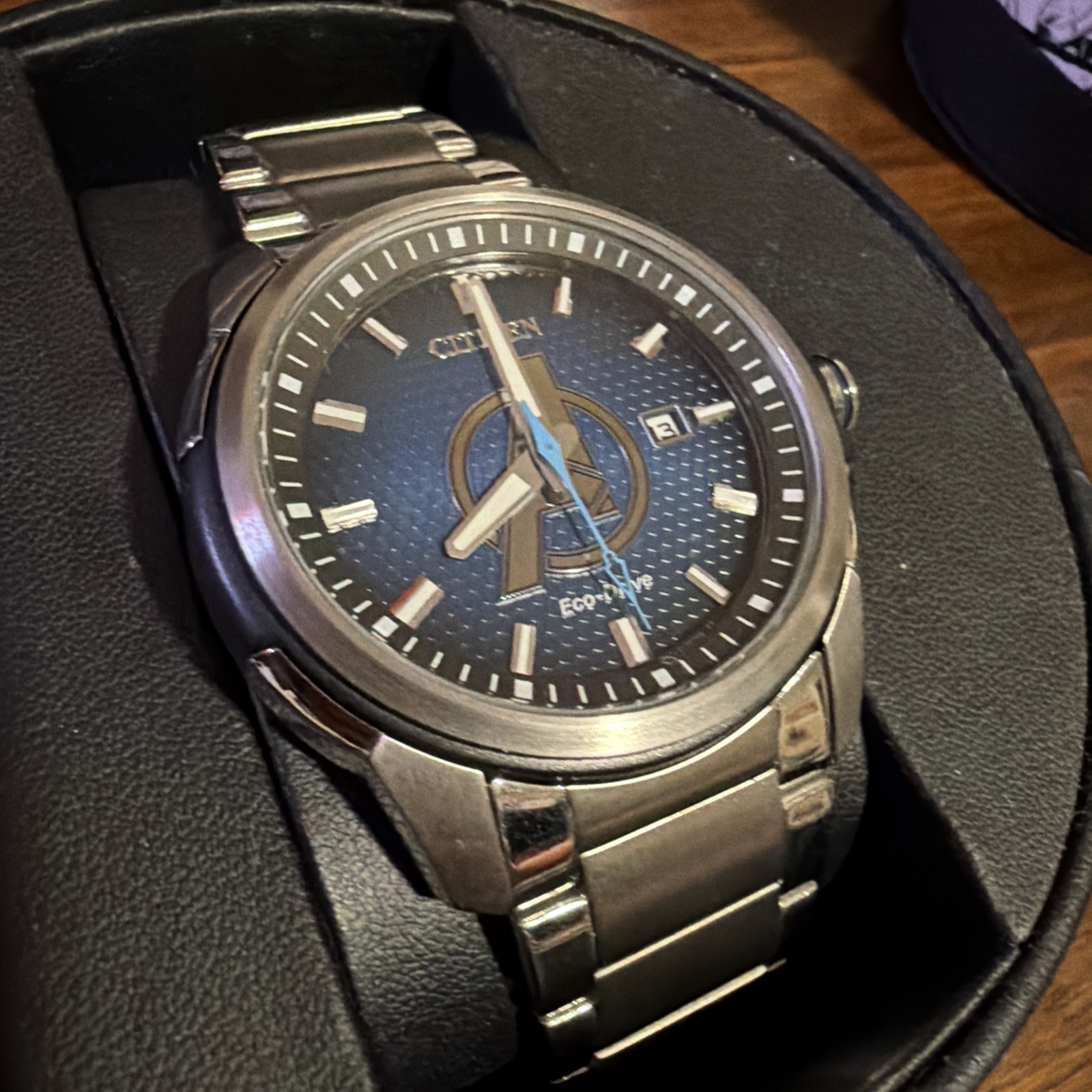 Citizen Marvel Avengers Eco-Drive Blue Dial Stainless Steel Watch AW1651-52W