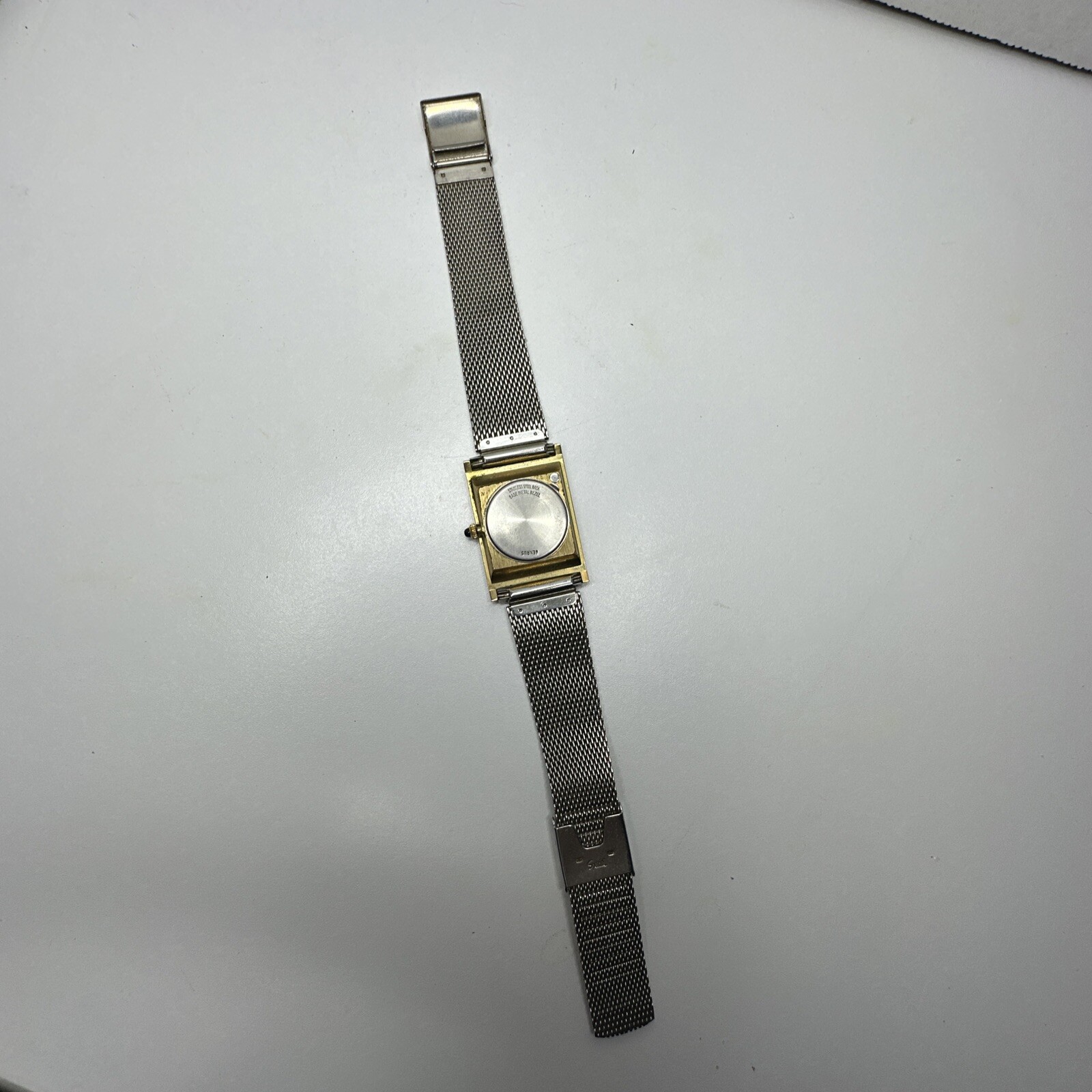 Vintage Benrus UNTESTED Quartz Citation Tank Watch Rectangle Speidel Band