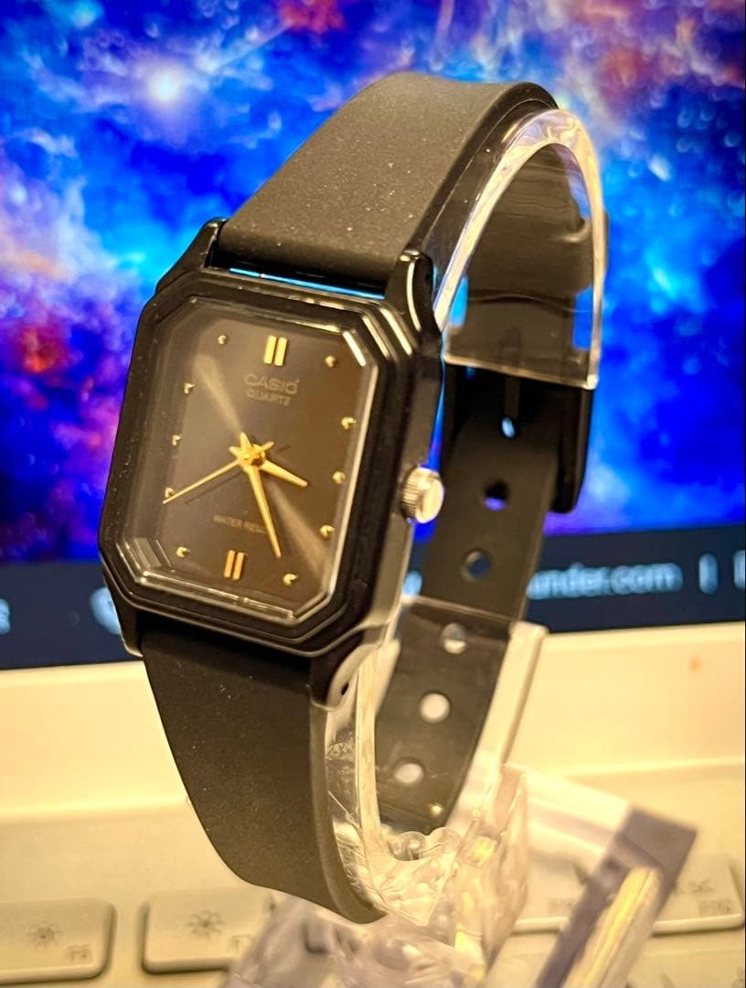 CASIO LQ-142 Analog Watch (Black) & Studio Clip Watch (2 pieces)