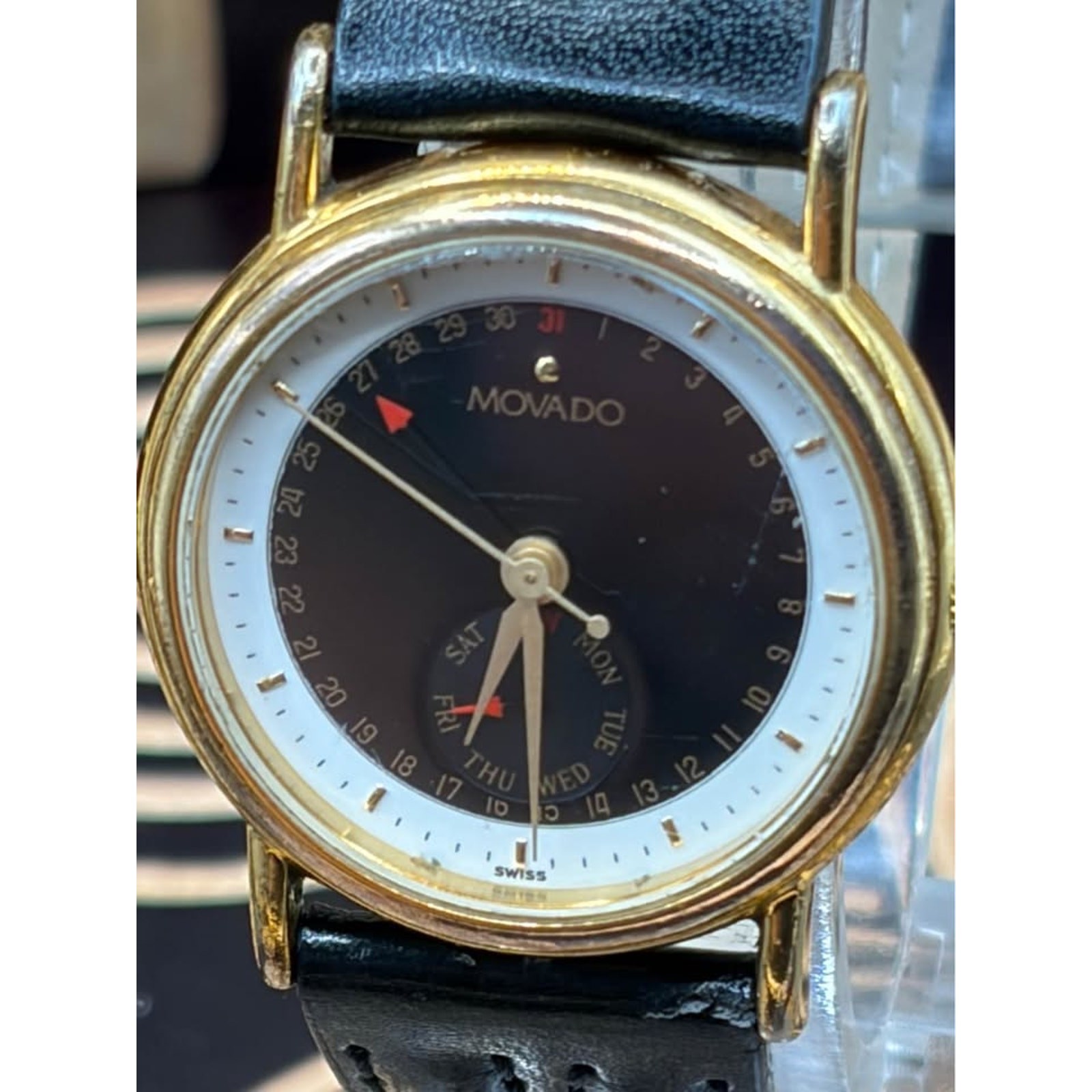 Ladies Movado 28mm Date PointerLate 1980’s Ref 87.06.825 ETA 255.495. Quartz ETA