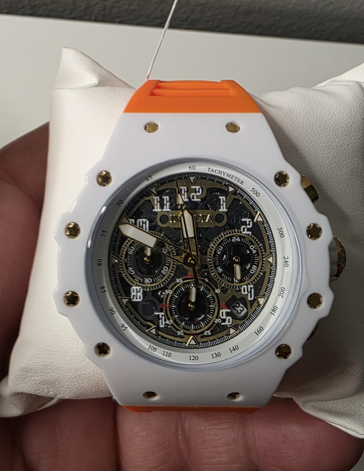Invicta Racing Vaulthan Men’s Watch – 44mm, Orange (69651)