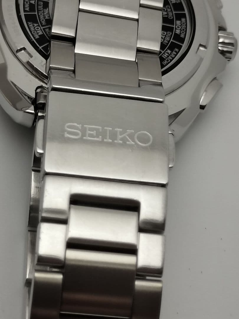 Seiko Brightz Solar World Time 8B54-0AE0 wrist 19.3cm/7.6in with Box