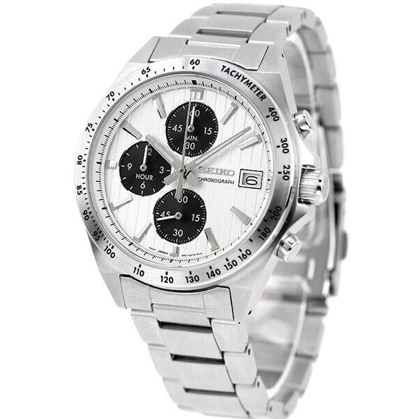 SEIKO SELECTION SBTR039 Stainless Steel Chronograph Quartz Watch 41mm Men’s