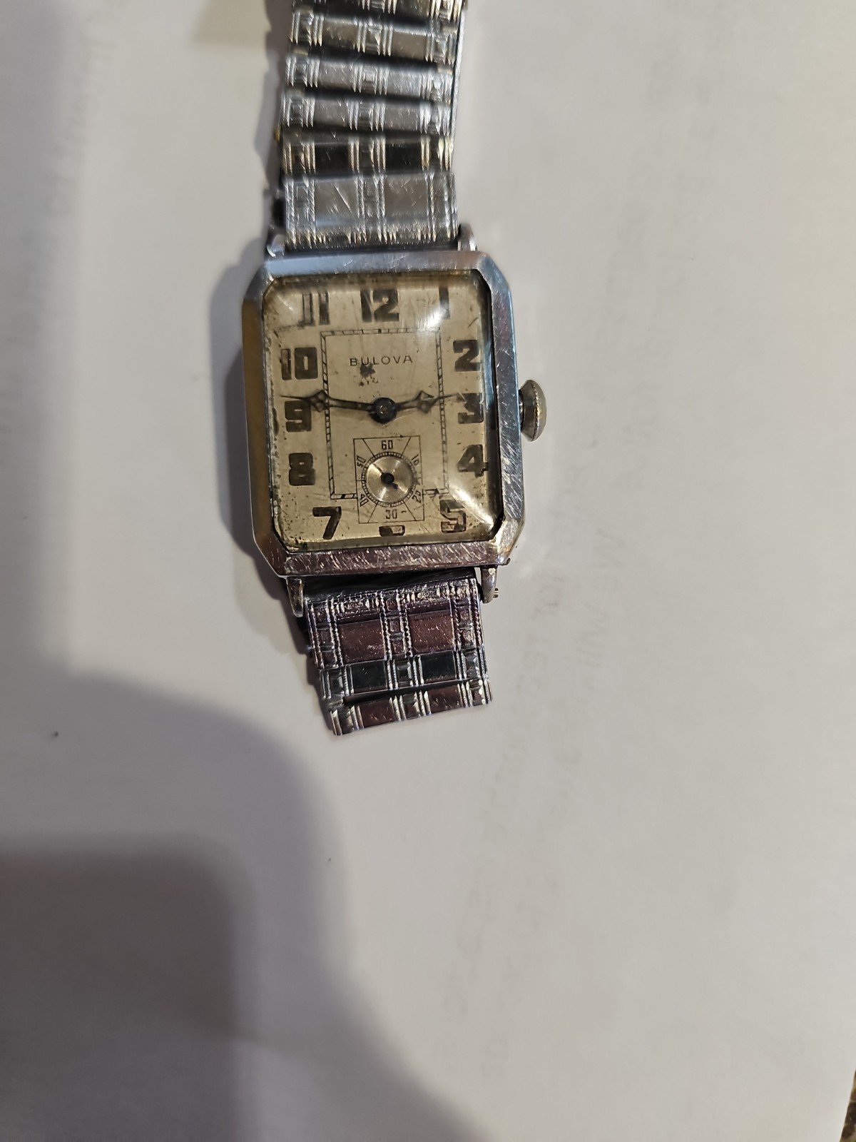1927 Bulova Breton Mens Watch 14 Kt Gold Filled Running And Keeping Time