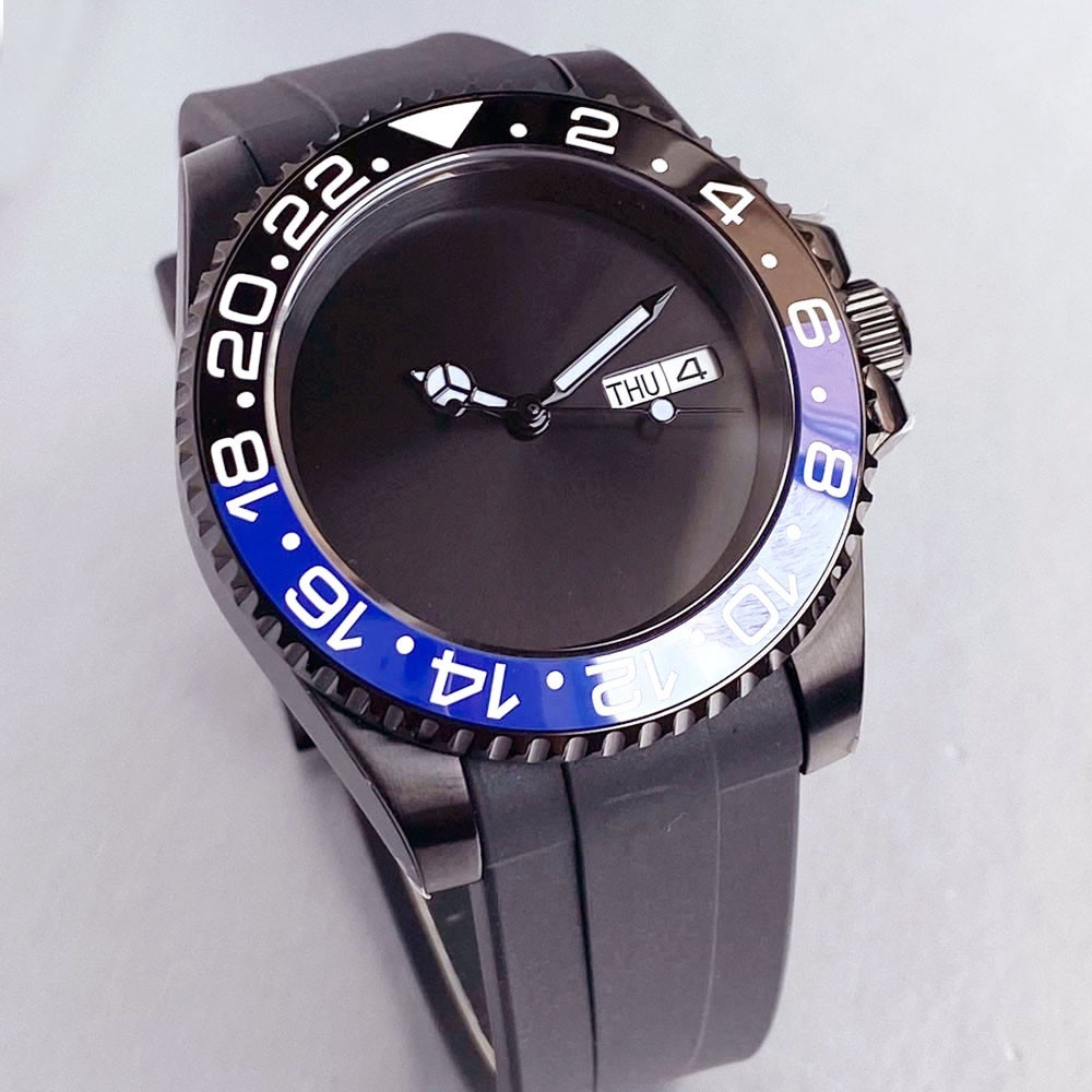 Sterile NH36A Diver Automatic Men Watch 40mm Black PVD 200m Waterproof Sapphire