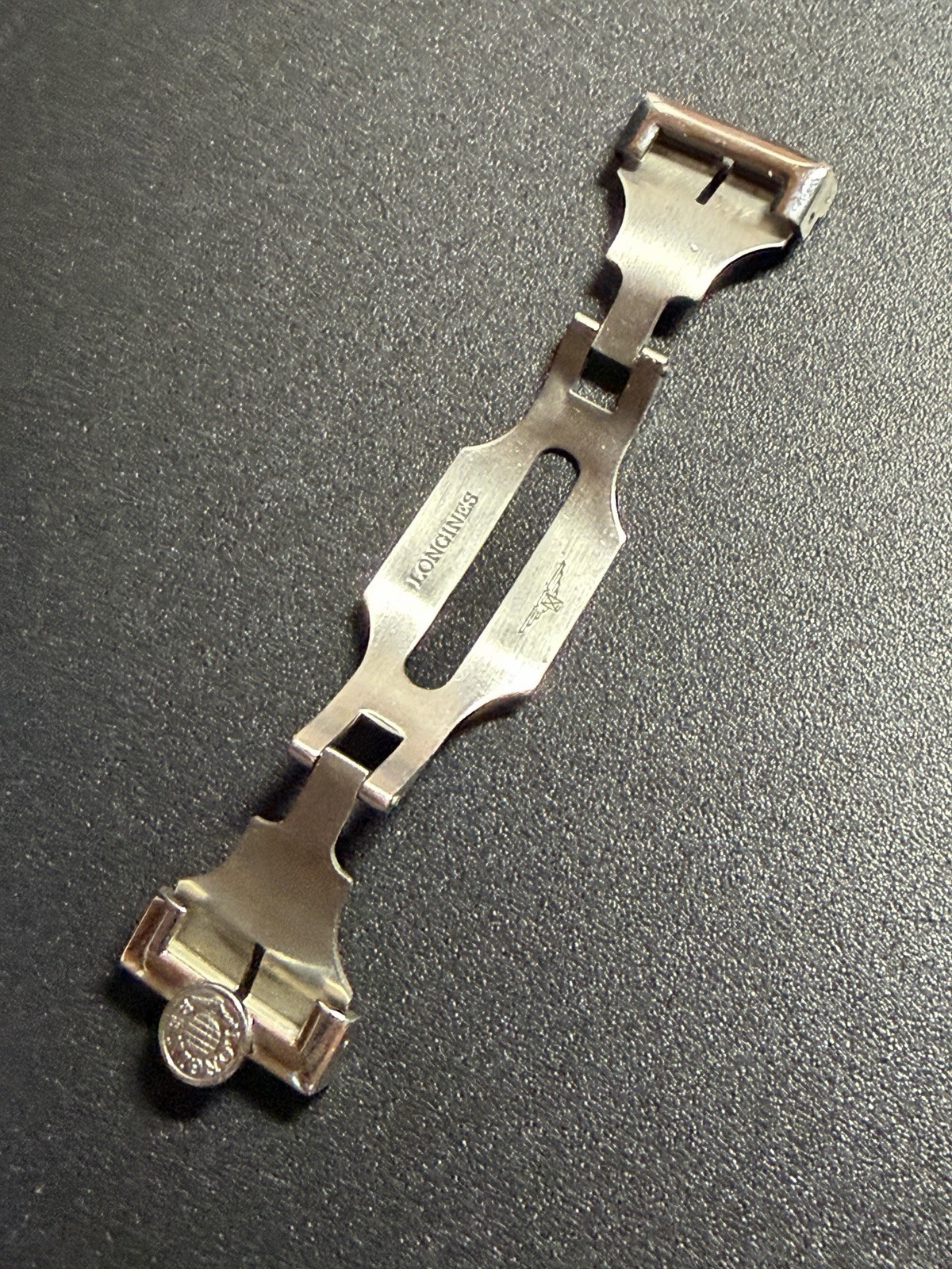 Original Longines Stainless Steel Deployant Clasp 11mm Signed Folding Buckle