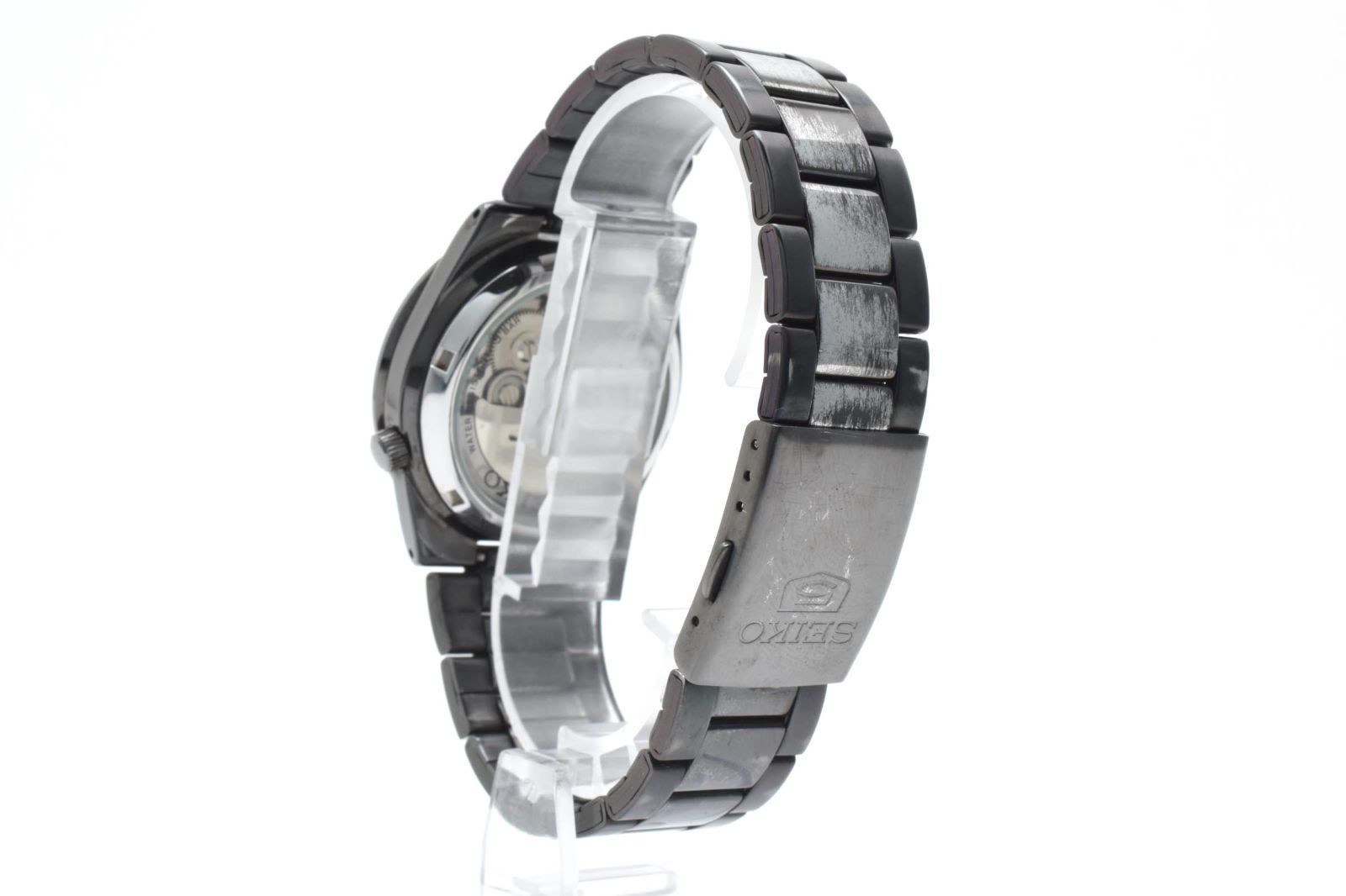 SEIKO 5 Automatic 7S26 02T0 21 Jewels Black Stainless Working From Japan