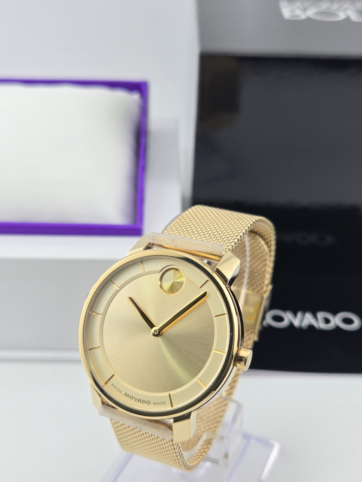 Movado Bold Access Women’s Gold Dial Gold Tone Watch – 3600921 ($695 MSRP)