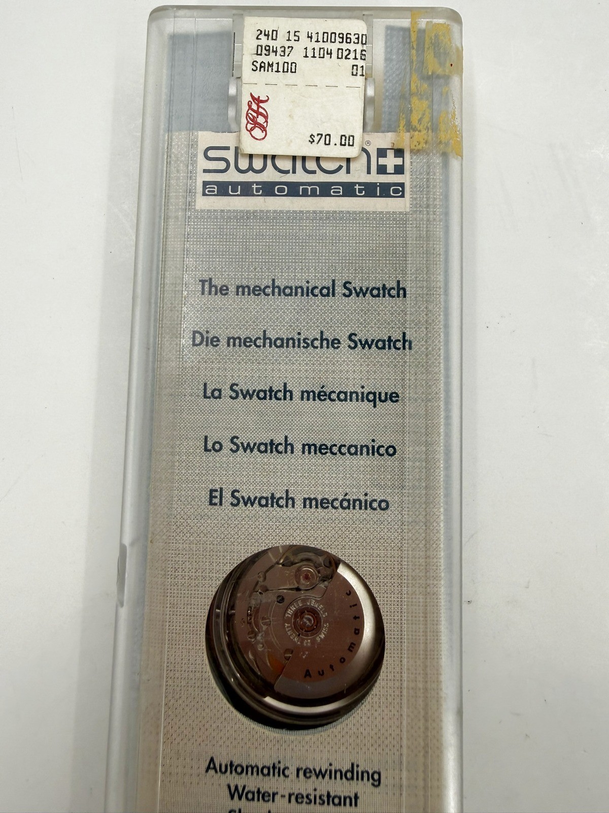 Swatch Automatic SAM100 Rubin 1991 Swiss 23 Jewel New Old Stock NOS