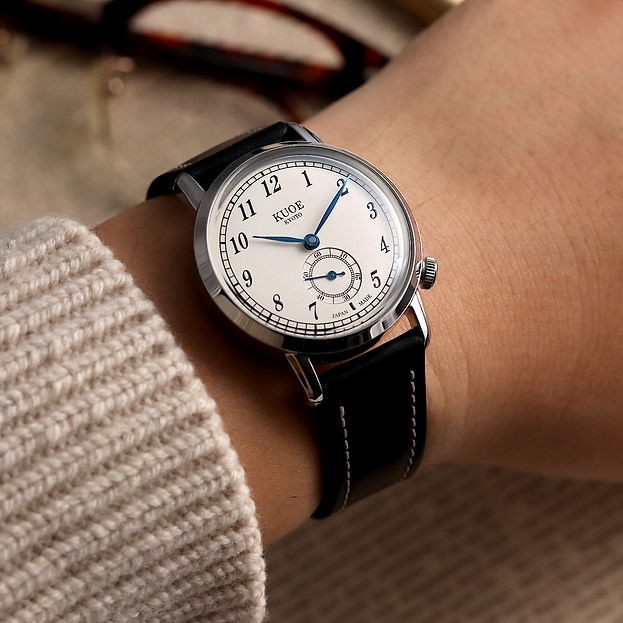 KUOE Kyoto OLD SMITH 90-007 Automatic Silver x Silver Blue Steel Hand from JAPAN