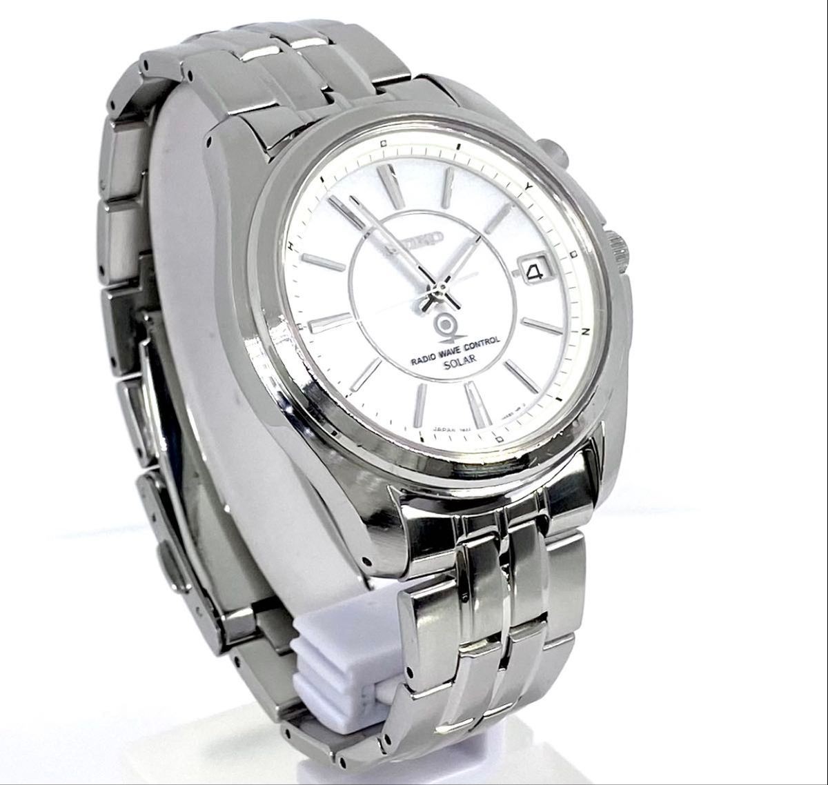 Seiko 7B22 Radio Solar Silver Dial Stainless Watch