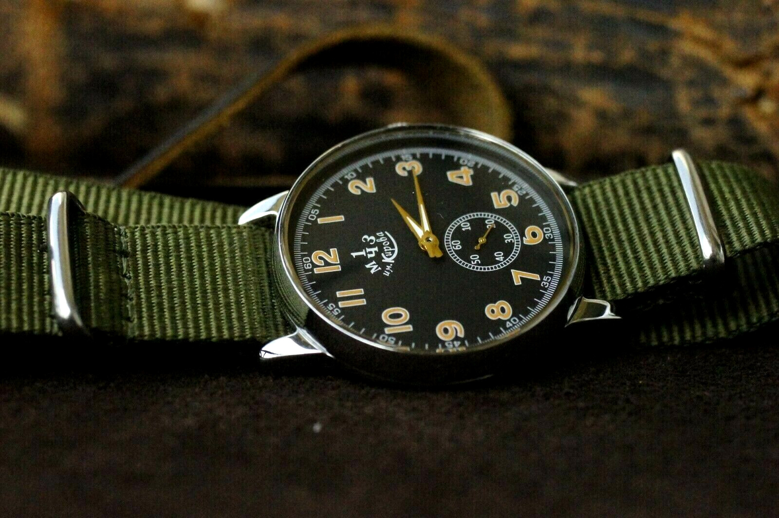 Watch Pobeda 1 MChZ Kirov Vintage Men’s Mechanical Soviet Rare Silver color