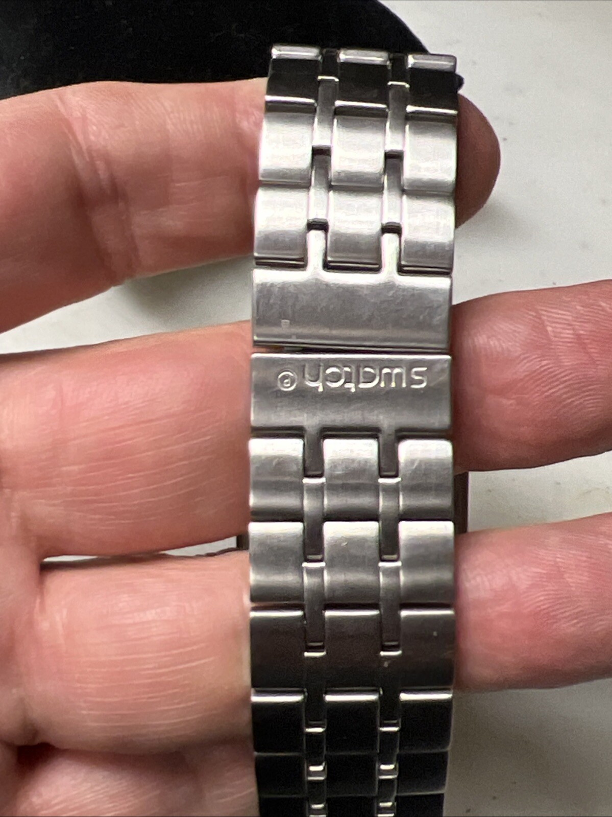 Swatch YUS100G Square Mirror Time Swiss Quartz Womens Watch