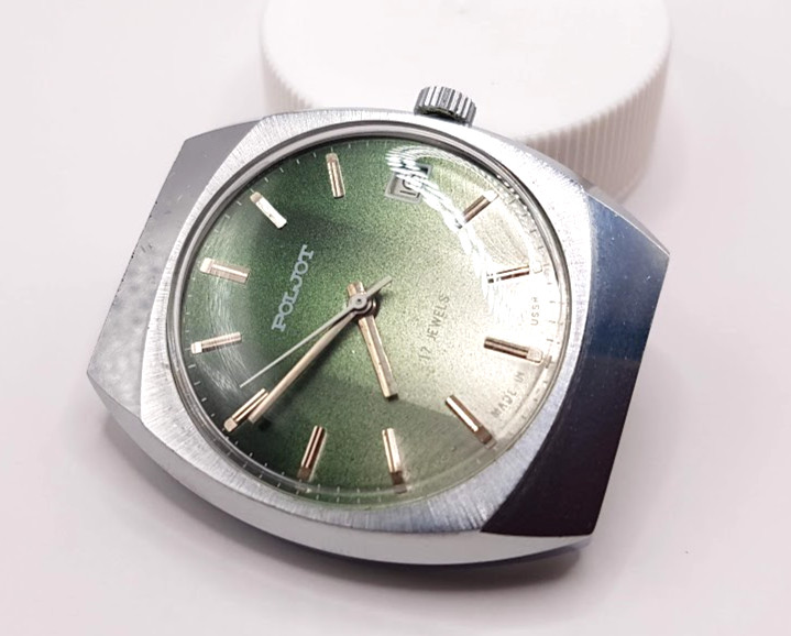 VINTAGE SOVIET RUSSIA USSR WRIST MENS WATCH POLJOT MECHANICS RARE WORKING