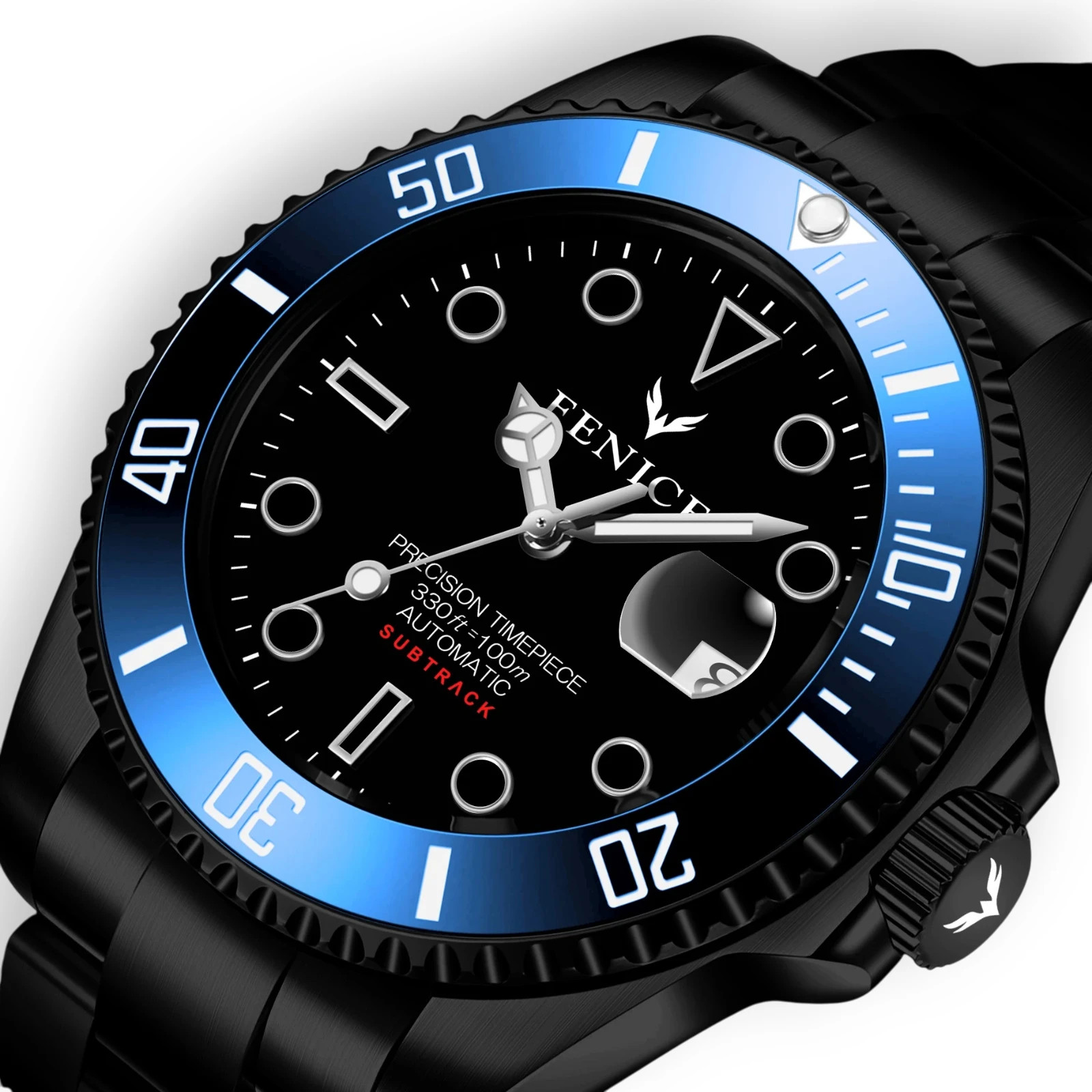 Phoenix Subtrack Atlantic Noir 10ATM Automatic Watch with Miyota Movement