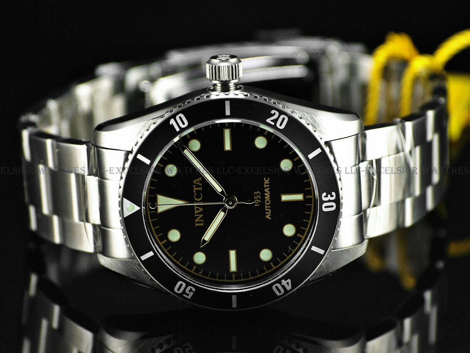 RARE NEW INVICTA 1953 PRO DIVER MEN’S NH35 AUTOMATIC 40MM BLACK DIAL SS WATCH