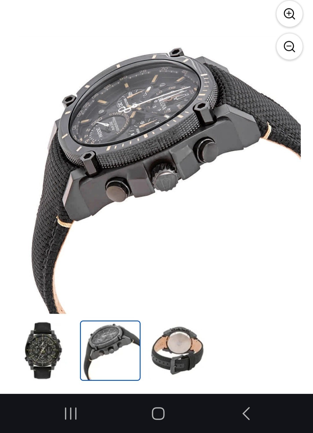 Bulova Precisionist 46.5mm Stainless Steel Case 23.76mm Nylon Band