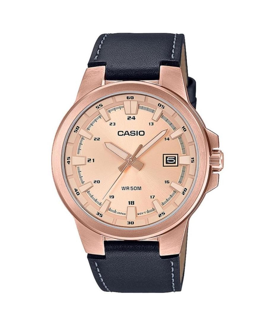 CASIO Men Analog Quartz Casual Watch Classic Dress Golden Dial Waterproof Round