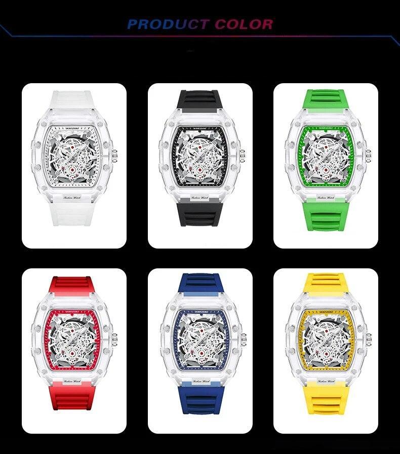 KIMSDUN Transparent Men’s Watch Quartz Wristwatch Luminous Waterproof watch