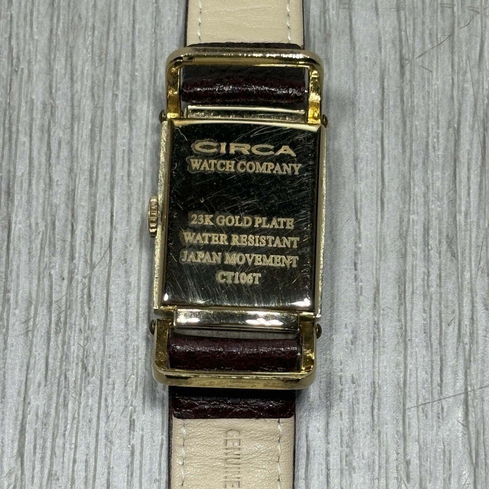 Circa CT106T Vintage 23K Gold Plated Quartz Wrist Watch – Needs Battery