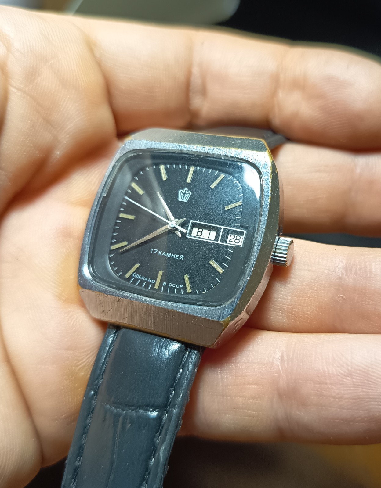 Vintage Men’s watch Poljot 17 jewels mechanical Soviet USSR