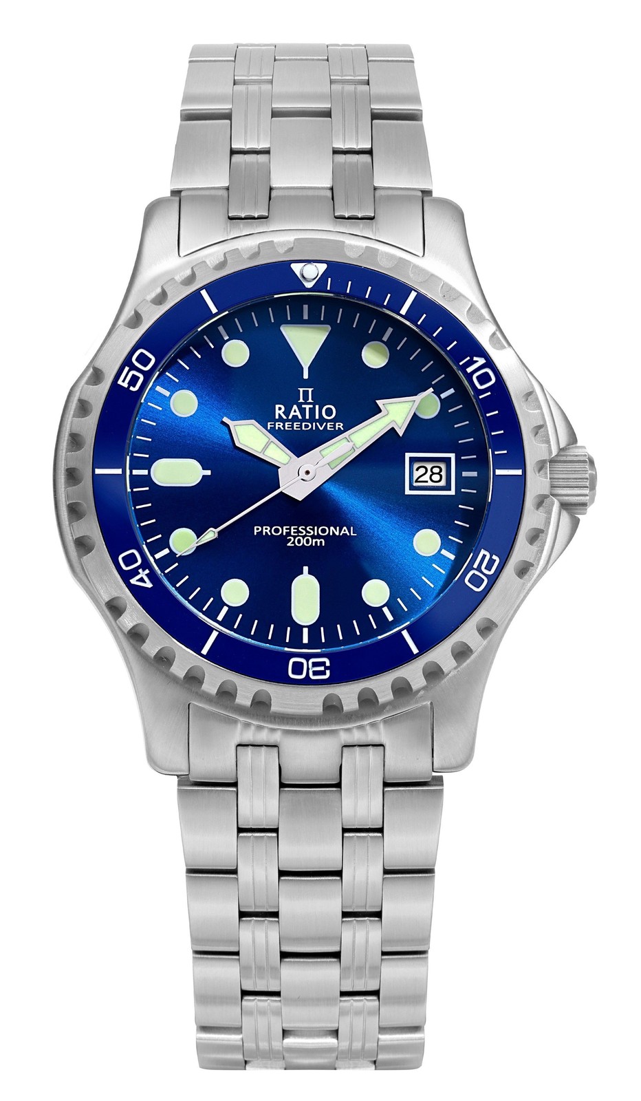 Ratio FreeDiver Professional Sapphire Blue Sunray Quartz RTF007 200M Men’s Watch
