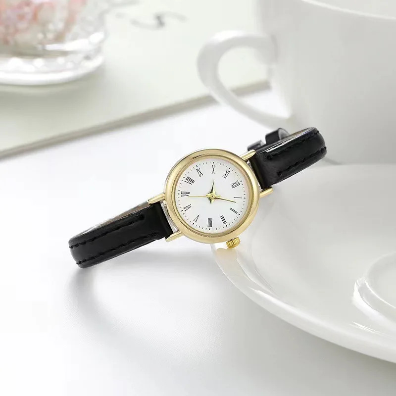 Women Watches Fashion Small Roma Dial Ladies Leather Band Watch Reloj