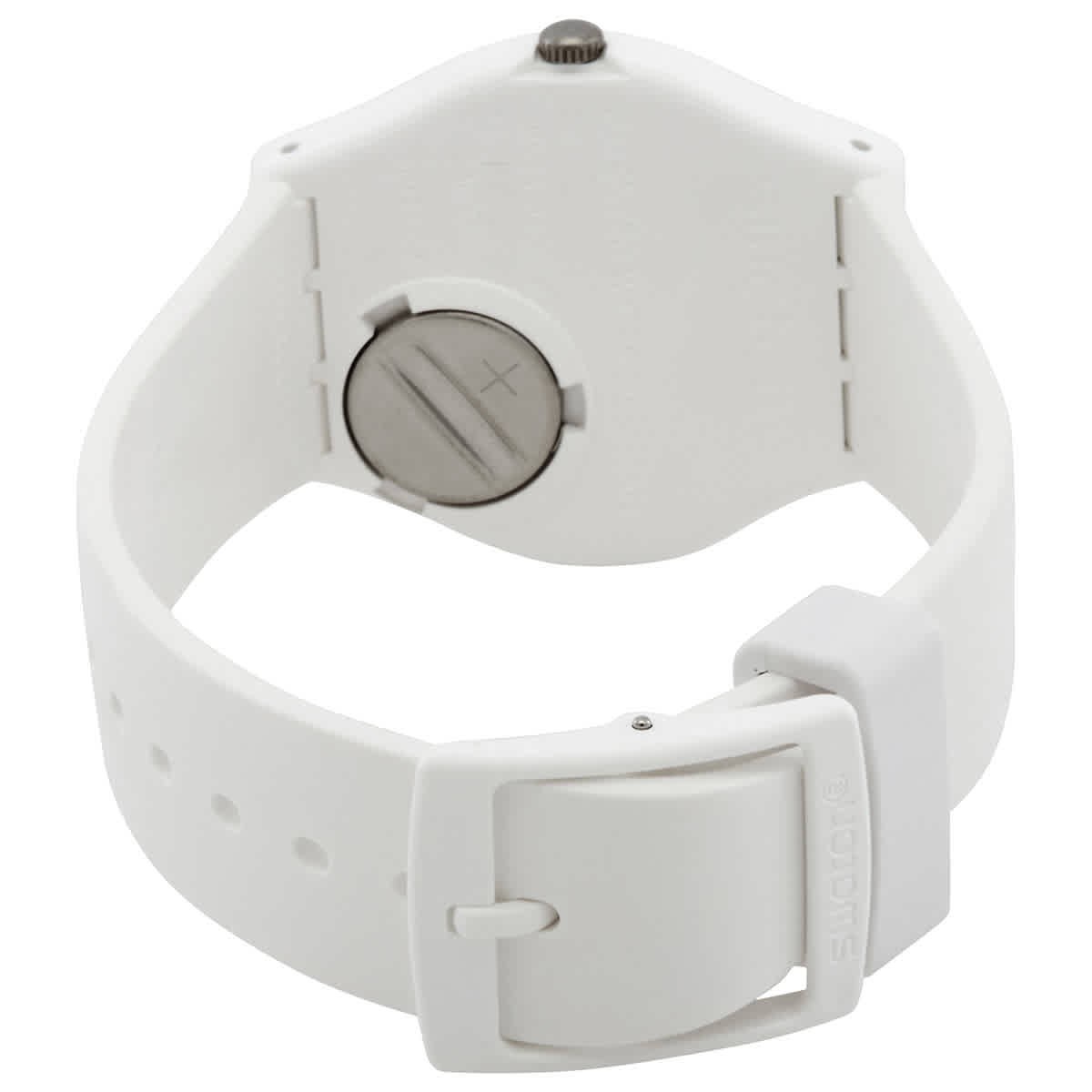 Swatch SO31W105 Bioceramic Time To Yellow Small White Dial 34 mm unisex Watch