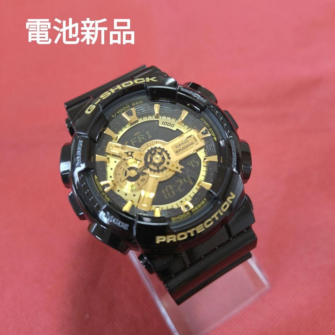 CASIO G-SHOCK GA-110GB Black Gold Watch ① 【USED】