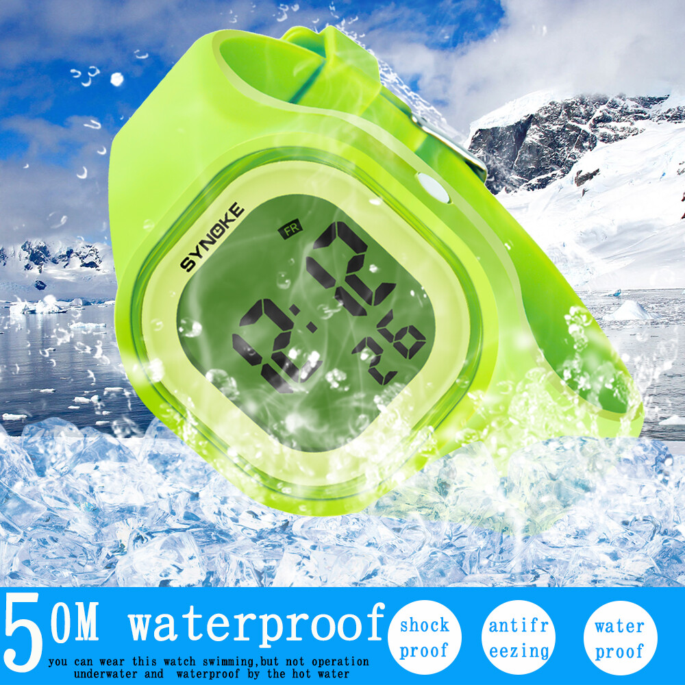 Men Women Digital Sports Watches LED Electron Waterproof Luminous Silicone Watch