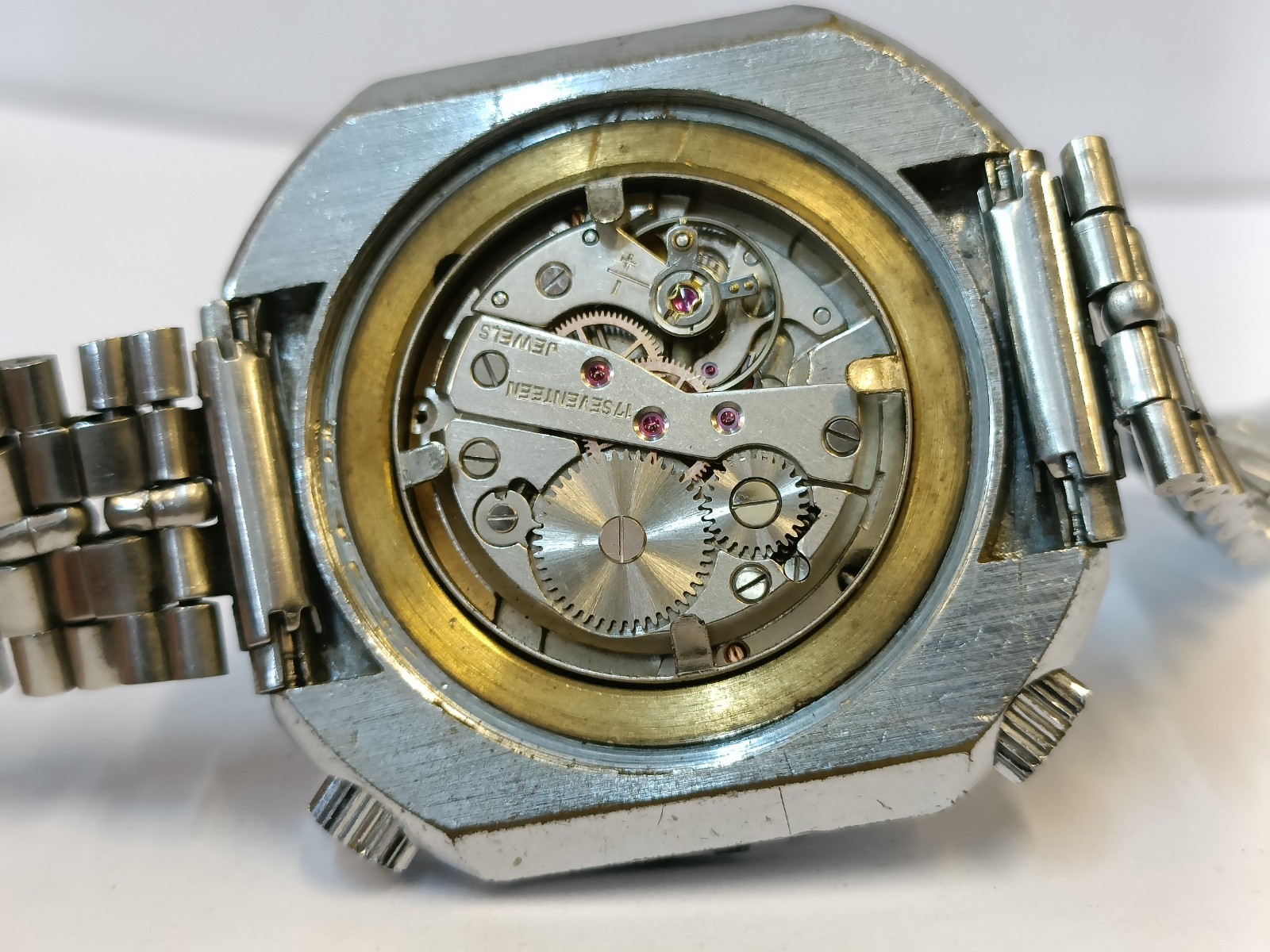 FRESARD SPECIAL 17J WINDING PATINA BLACK DIAL MEN’S WORKING CONDITION