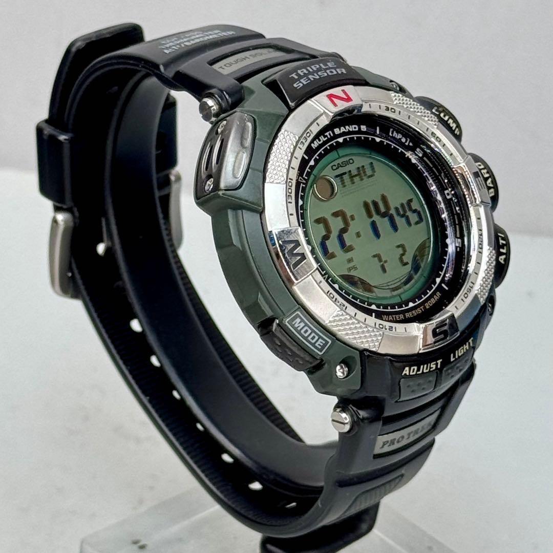 working PROTREK PRW 1500J radio solar black khaki