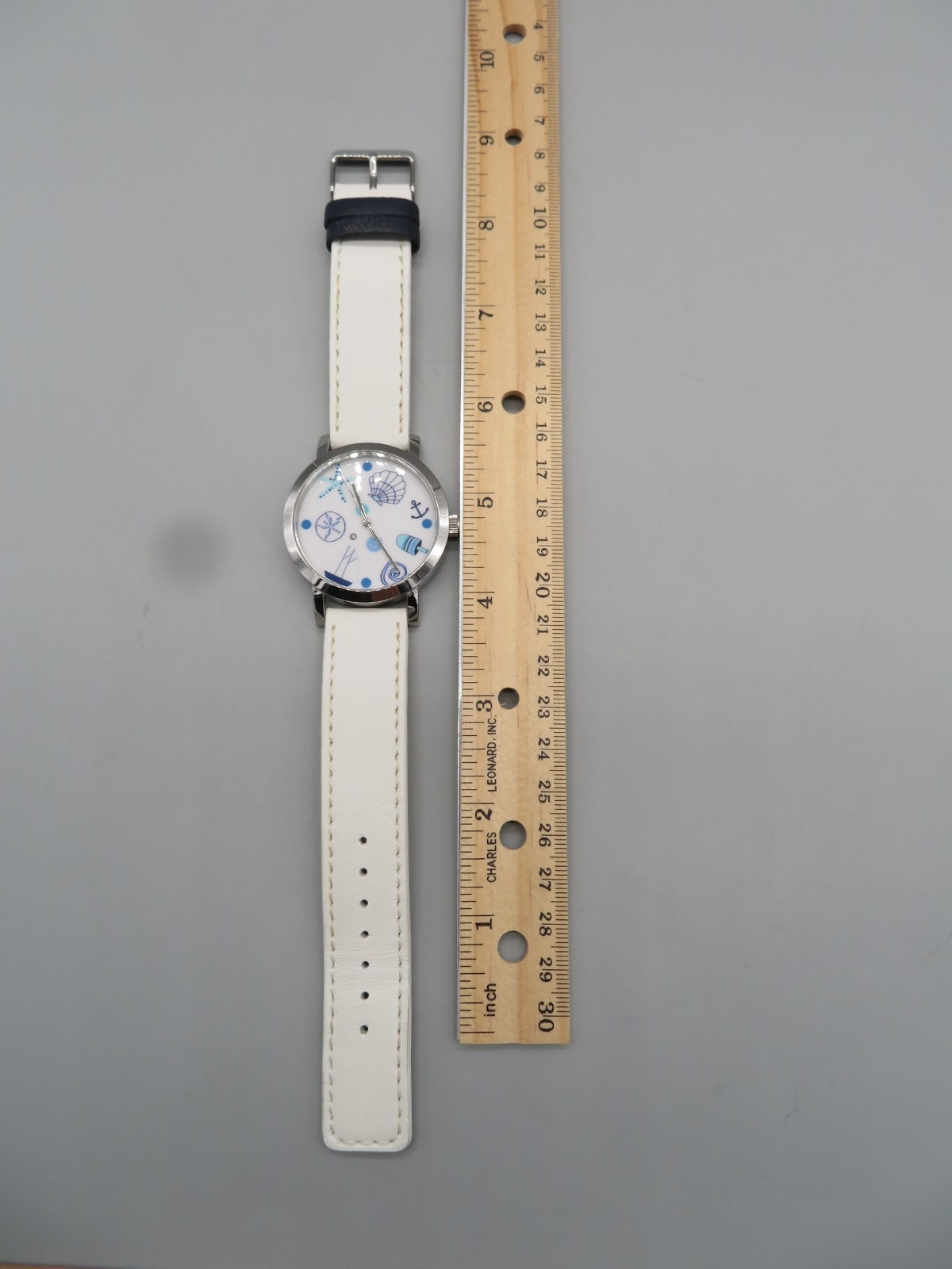 Shard Nautical Beach Theme Quartz Watch Shell Anchor Dial New Battery