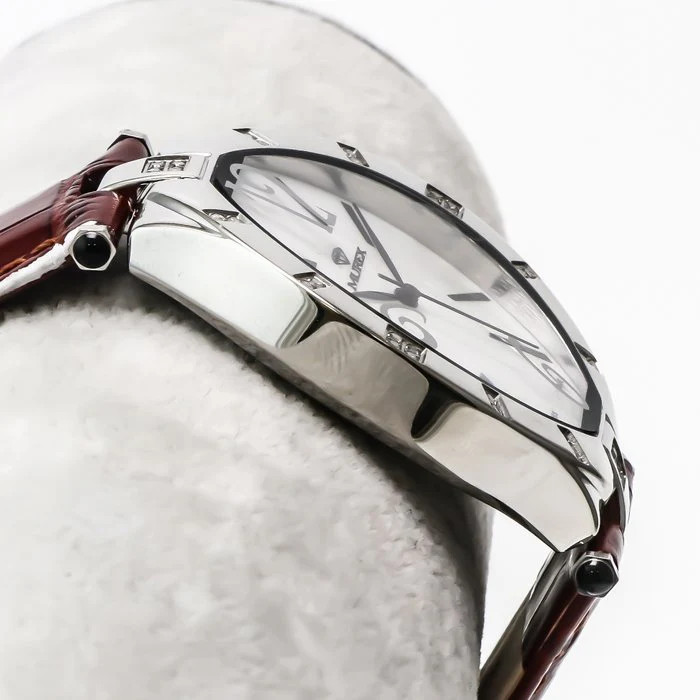 Murex – Swiss Diamond Watch – Red Strap – RSL815-SL-D-7 Swiss Quartz 34 x 41 mm