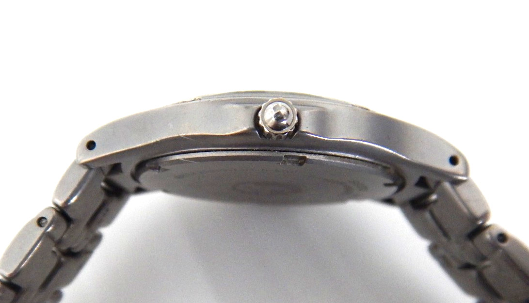 Seiko Titanium Watch Men 36mm Black Dial Date Round 7N32-0069 VTG