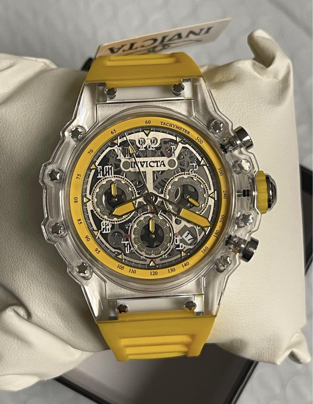 Invicta Racing Vaulthan Men’s Watch – 44mm, Yellow (69677) new